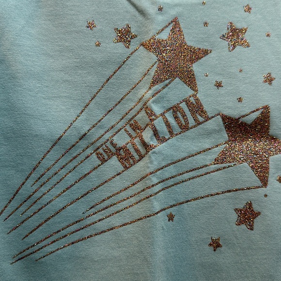 NWT Joe fresh long sleeve top “one in a million” written in glitter size 18-24 - Picture 2 of 5